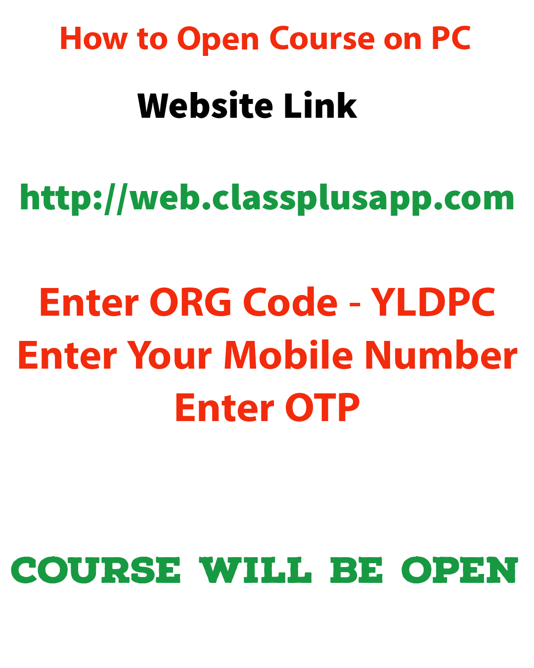 How to open Course in Laptop